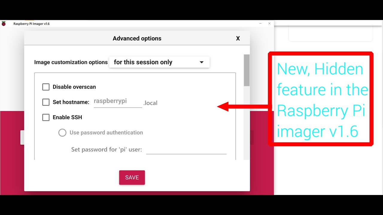 New hidden feature in the raspberry pi imager v1.6 - YouTube