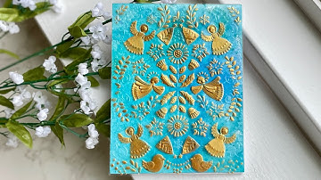 Next Level Cardmaking: Embossing Acetate and Vellum with SSS Christmas Angels Embossing Folder