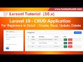 Laravel 10 - CRUD Operation Tutorial for beginners step by step | Complete Laravel 10 CRUD