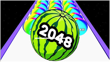 Ball Run 2048 Vs Merge Fruits 3d Watermelon 2048