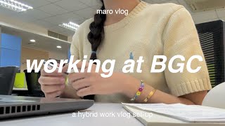 BGC Work Vlog | #workfromhome, manila traffic, commuting via mrt grab, corporate girl, cooking 📹