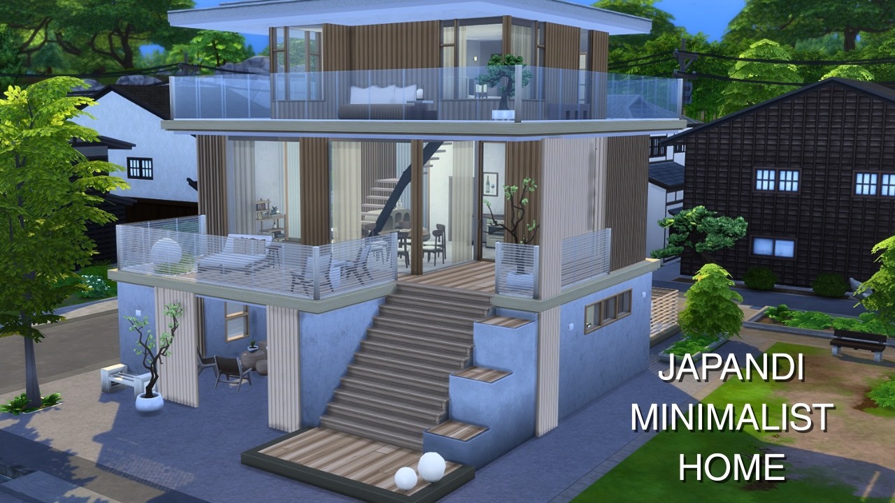 JAPANDI MINIMALIST HOME || The Sims 4 Stop Motion || NO CC - YouTube