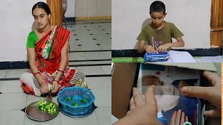 देखो आज मैं नास्ते मे क्या बनाया है, chinnu ने ये क्या किया है पहली बार वीडियो मे