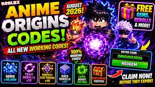 Anime Origins Codes (August 2026) – ALL NEW Working Codes! 🎁 FREE Gems, Rerolls
