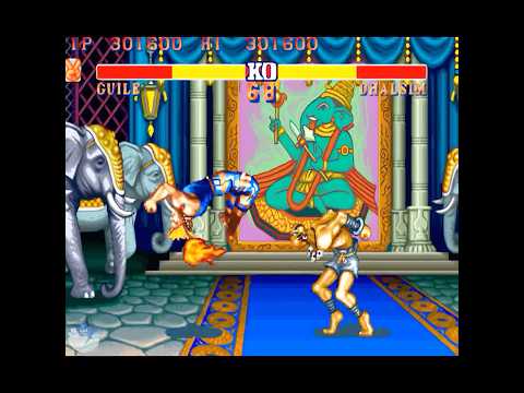 STREET FIGHTER II TURBO - GUILE vs DHALSIM | INSANE TIGHT MATCH! #Shorts