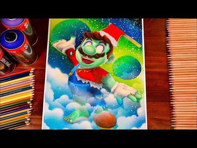 Drawing Mario Zombie New Costume in Super Mario Odyssey for