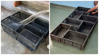We Turned Plastic Crates into an Amazing Storage Organizer | Budget Organization