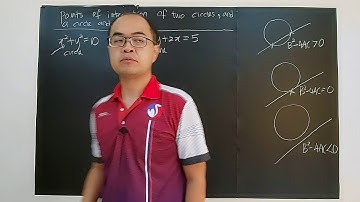 Intersection Point Between Circle and Line 1 (STPM/Pre-U)