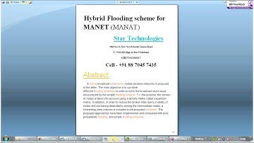 Hybrid Flooding scheme for MANET