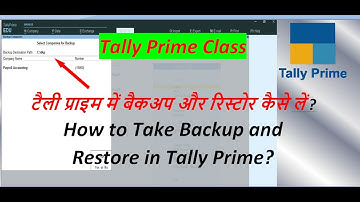 Backup and Restore in Tally Prime | How to take backup and Restore in Tally Prime in hindi
