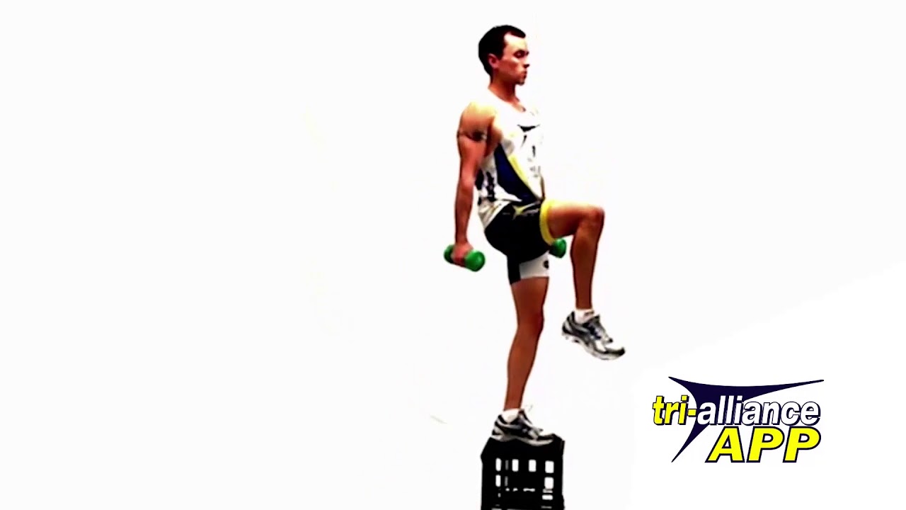 Step Up Calf Raise with Weight - YouTube
