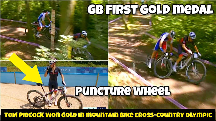 TOM PIDCOCK Won Gold in mountain bike cross-country Olympic despite suffering a puncture vs Koretzky