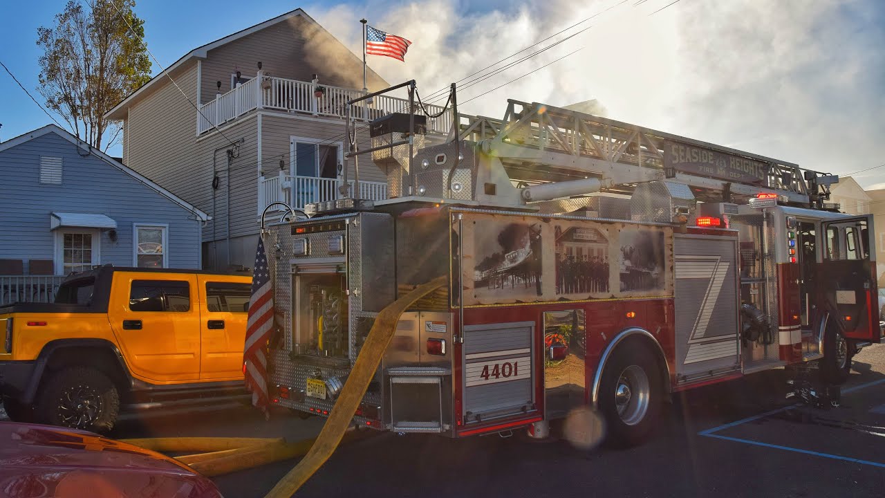 Seaside Heights Fire Department Working House Fire Carteret Ave 1013