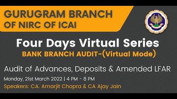 Four Days Virtual Series on Bank Branch Audit | Part-1