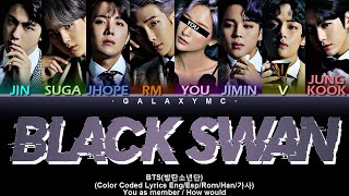 BTS(방탄소년단) 'Black Swan' (Color Coded Lyrics Eng/Esp/Rom/Han/가사) (8 MEMBERS ver.)【GALAXY MC】 Resimi