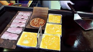 한국의 대표 토스트!!이삭토스트 -딥치즈 베이컨,포테이토,불갈비/Issac toast- deep cheese bacon,Potato,Galbi / korean street food