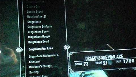 skyrim- dawnguard dragonbone weapons