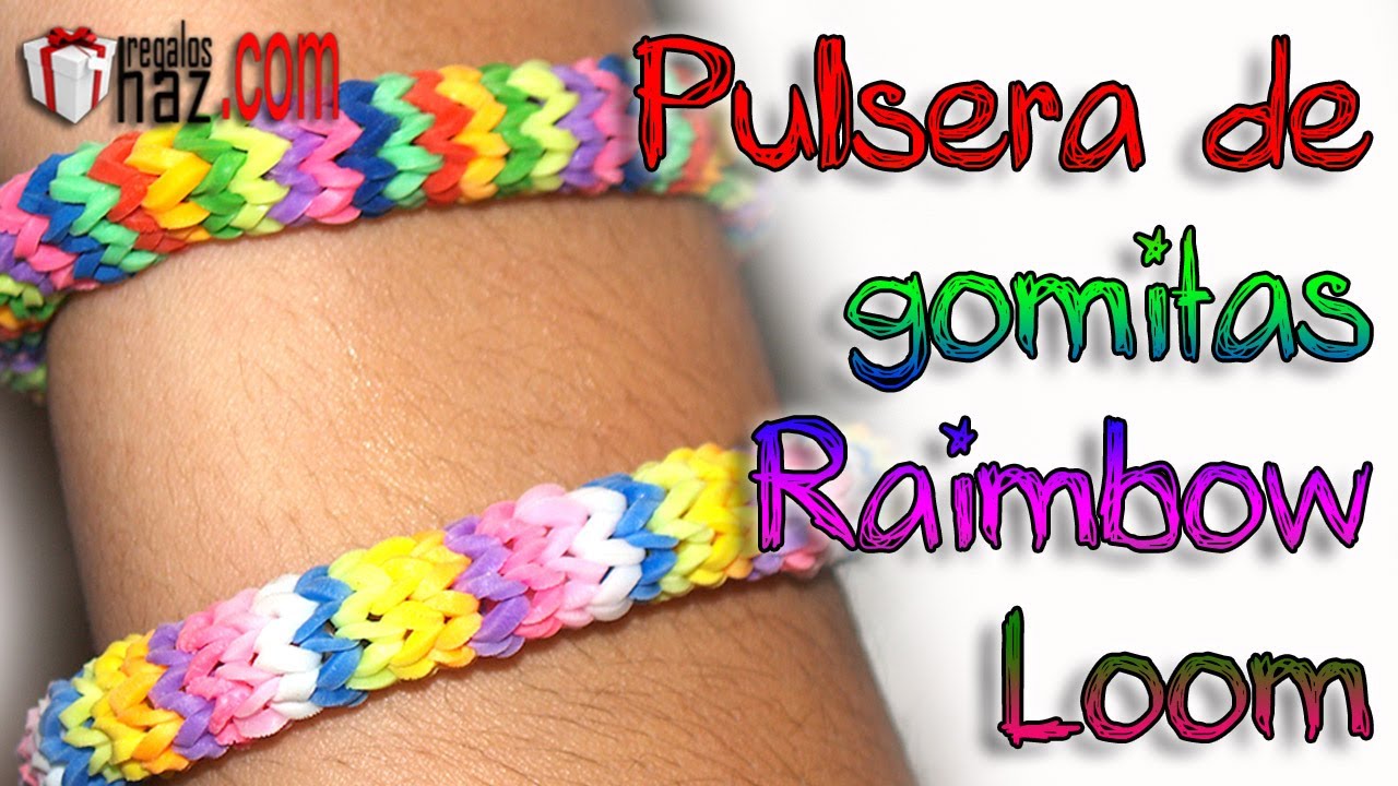 Como Hacer pulseras de Gomitas Tenza MUY FACIL Pulseras de Ligas  Manualidades Tutorial Pintura Facil 