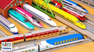 TOMIXとKATOの素晴らしいNゲージ鉄道模型を開封！日本の人気列車によるスピードレース！E261系「サフィール踊り子」、485系「リゾートやまどり」、285系「サンライズエクスプレス」！