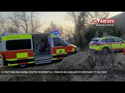 SI FRATTURA UNA GAMBA MENTRE MOVIMENTA IL FIENO IN UN CASOLARE DI CRESPANO | 17/02/2025