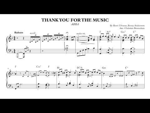 Abba - Thank You For The Music - Piano