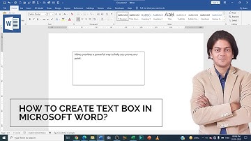 How to create text box in Microsoft word?