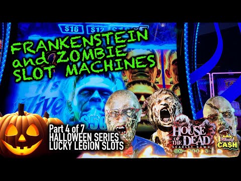Creepy Slot Machines 🎰 FRANKENSTEIN & ZOMBIES 🧟‍♂️ Ep 4 of 7 Halloween Series