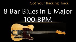 Video thumbnail of "Backing Track for Guitar - 8 Bar Blues in E - 100 BPM"