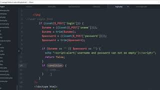 how to create login form with bootstrap, php and mysql database