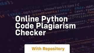 online python code plagiarism checker