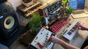 Eurorack Moog Mother 32, Behringer Neutron, Clouds and a Watkins Copicat
