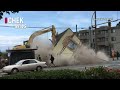 Close call for esquimalt bc pedestrian during building demolition  chek news