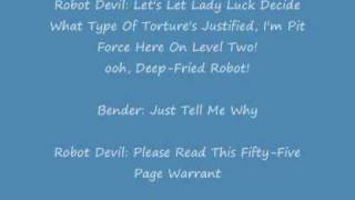 Futurama's robot hell song with lyrics