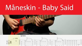 Måneskin - Baby Said Guitar Cover With Tabs And Backing Track(Standard)