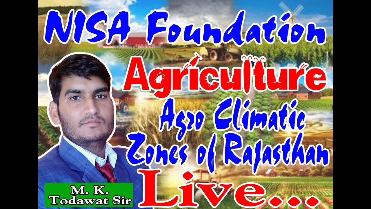 JET 2020 Agriculture || Agro Climatic Zones of Rajasthan  LIVE