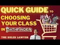 Quick guide to choosing your class in pathfinder 2e rules lawyer shopping guide