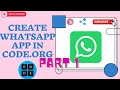 Create realtime whatsapp app in codeorg app lab part1  priyals coding world  whatsapp  codeorg