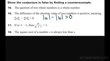 Show the conjecture is false by providing a counter example