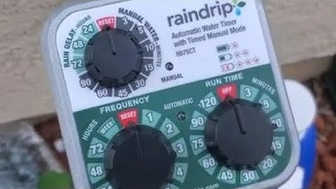 Raindrip How to program the Timer?