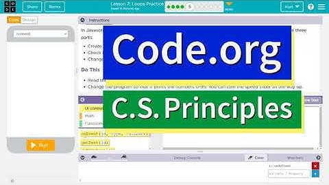 Code.org Lesson 7.5 Loops Practice | Tutorial with Answers | Unit 6 C.S. Principles