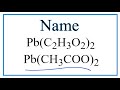 Understanding Lead Acetate and Its Properties