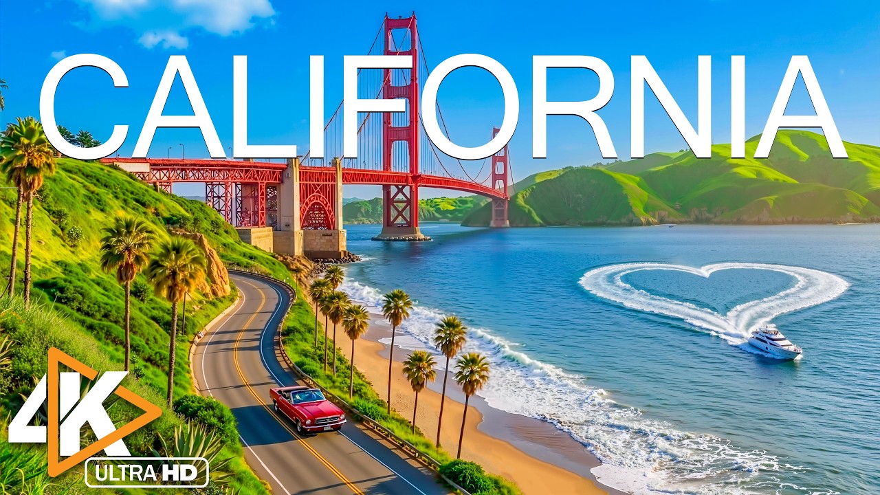 California 4K Drone Footage | Pacific Coast Drive, Palm Coastline & Bay Views With Deep House Chill