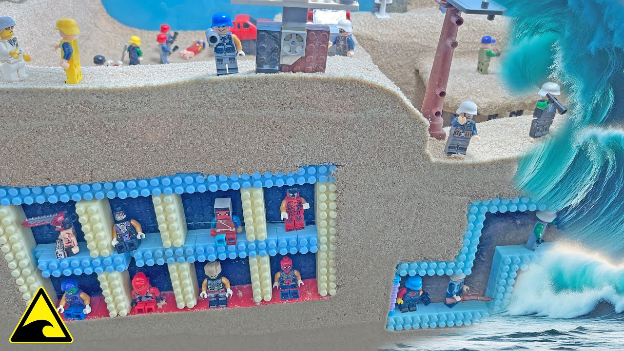 Tsunami Waves Hit Prison – LEGO Dam Breach Simulation - YouTube