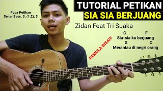 Download Lagu (Tutorial Petikan) SIA - SIA BERJUANG | Zidan Feat Tri Suaka (Chord Gampang) MP3
