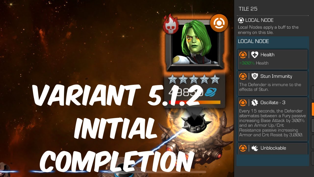 Itemless Variant 5.1.2 Initial Completion | Oscillate Path | Marvel Contest of Champions