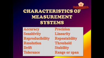 Characteristics of Measurement Systems # Industrial Instrumentation