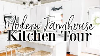 MODERN FARMHOUSE KITCHEN TOUR! | FARMHOUSE STYLE DECOR + KITCHEN  ORGANIZATION