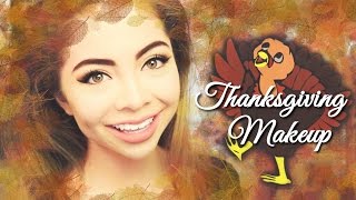 Thanksgiving Makeup Tutorial - Golden Brown Smokey Eye (Mostly Drugstore!) | Mikayla Snow
