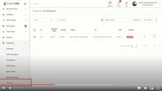 How To Add New Time Off Request From Mobile App And Dashboard? --GuardsPro Help Center Video