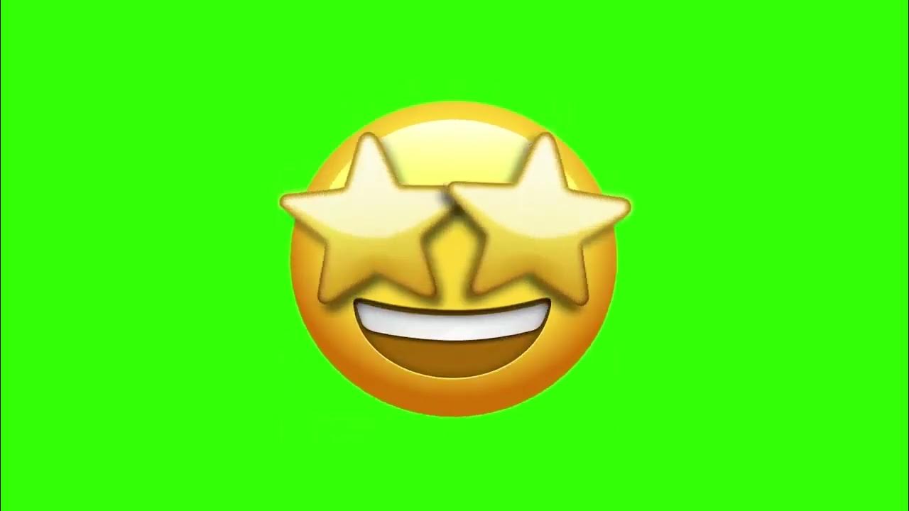 Emoji Olho com Estrelas Chroma Key Emoji Star Eyes Green Screen YouTube